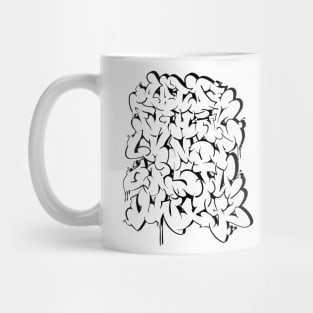 Graffiti ABC - Alphapet Series #1 - Bubbles - white Mug